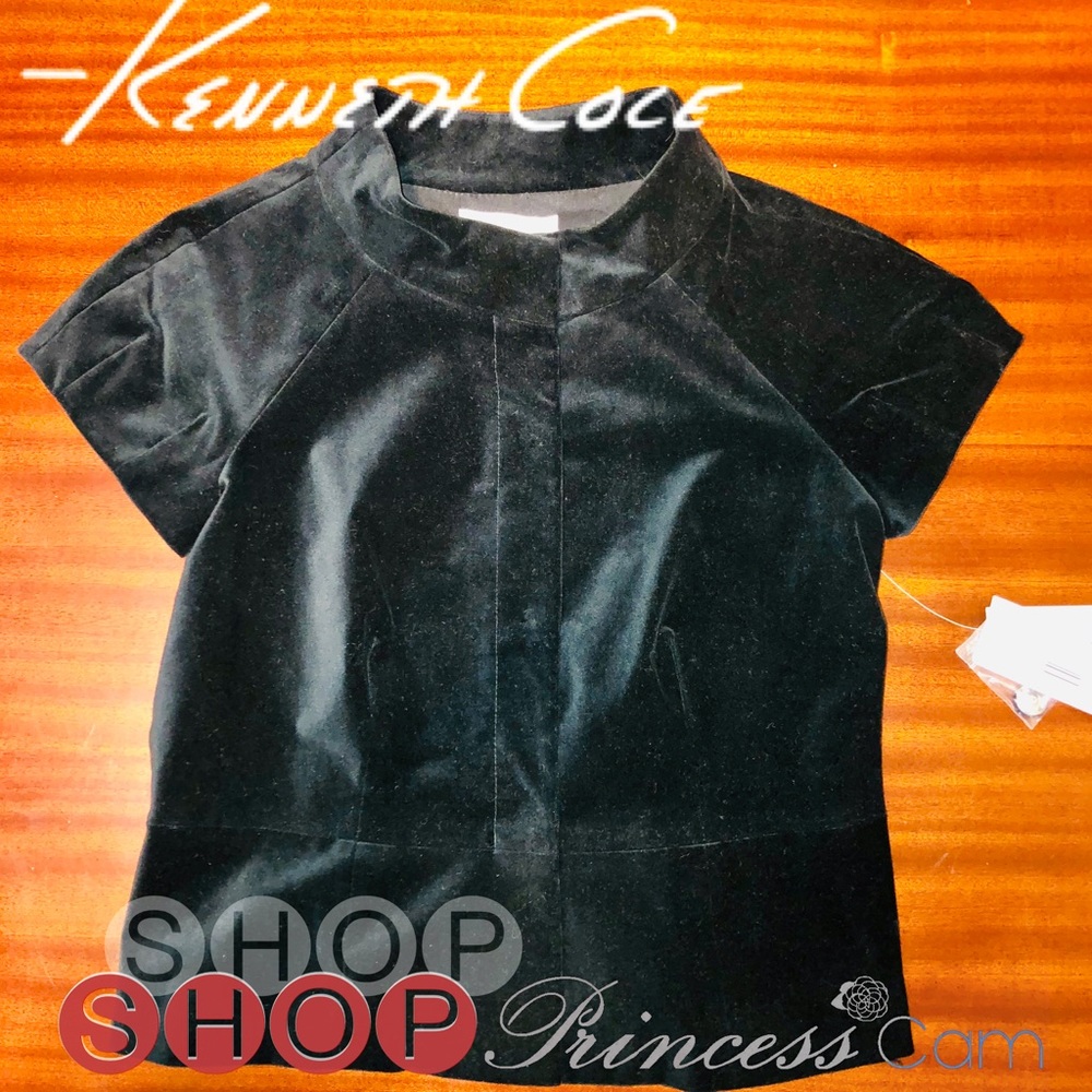 🆕KENNETH COLE Midnight Black Velvet Mock Blazer - Picture 4 of 8